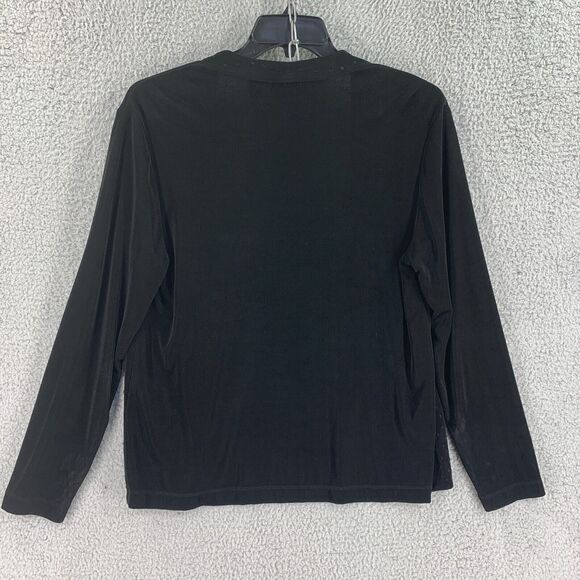 Chicos Travelers Slinky Shrug Top Sequins Womens Sz L 12 Wrinkle Free Black - Picture 5 of 7